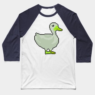 Pixelated Elegance Duck Baseball T-Shirt